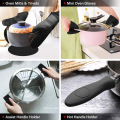 Kitchen Mitten Heat Insulation Rubber Silicone Gloves Non Slip Resistant Microwave Cooking Baking Pot Holders Oven Mitts Set